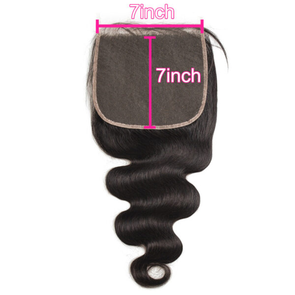 Virgin Hair Body Wave 4x4 5x5 6x6 7x7 Transparent Lace Closure - Image 4
